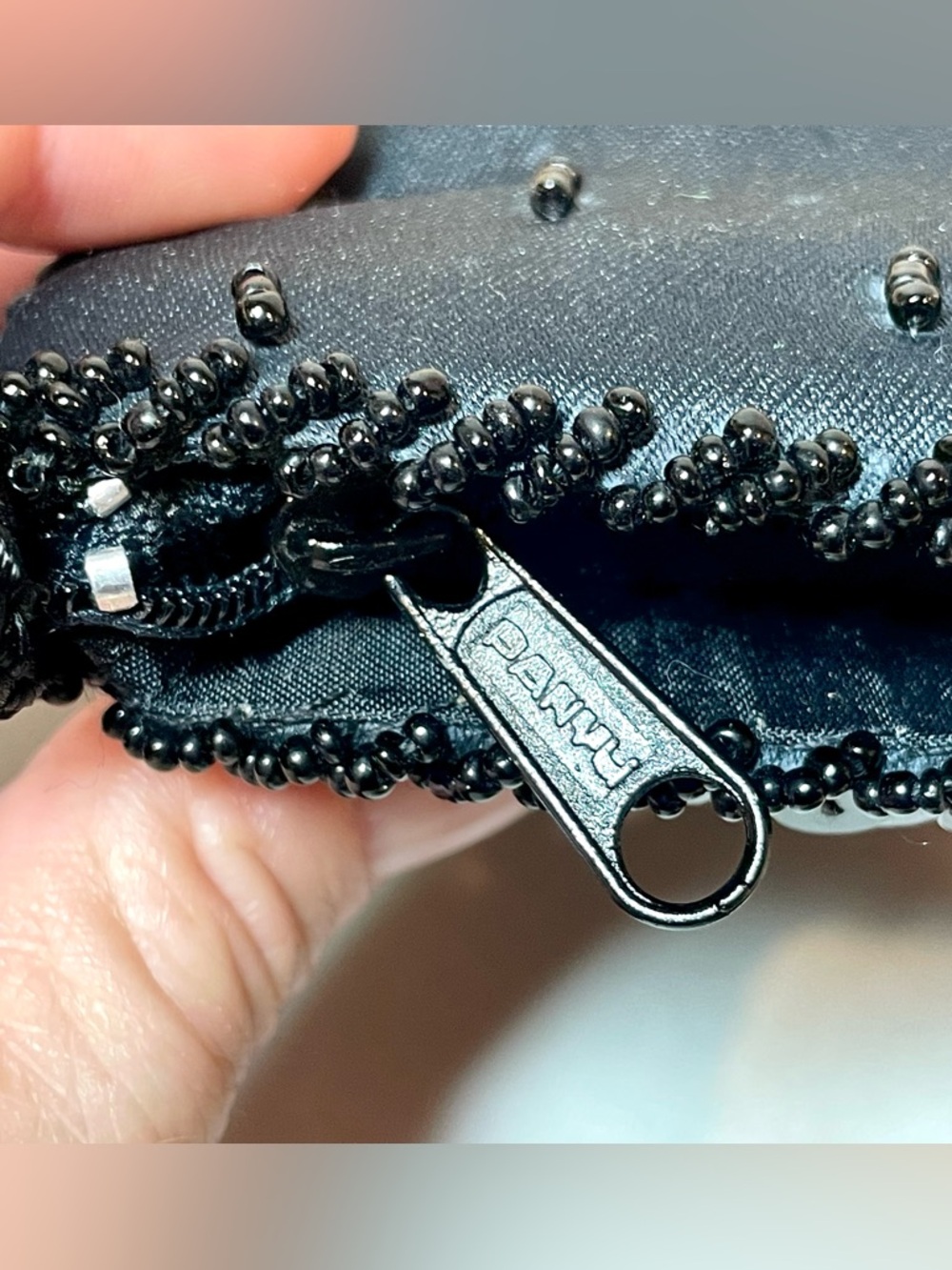 Black Silver Copper Sequin Evening Clutch Handbag | 19” Strap | Like New - Picture 10 of 13